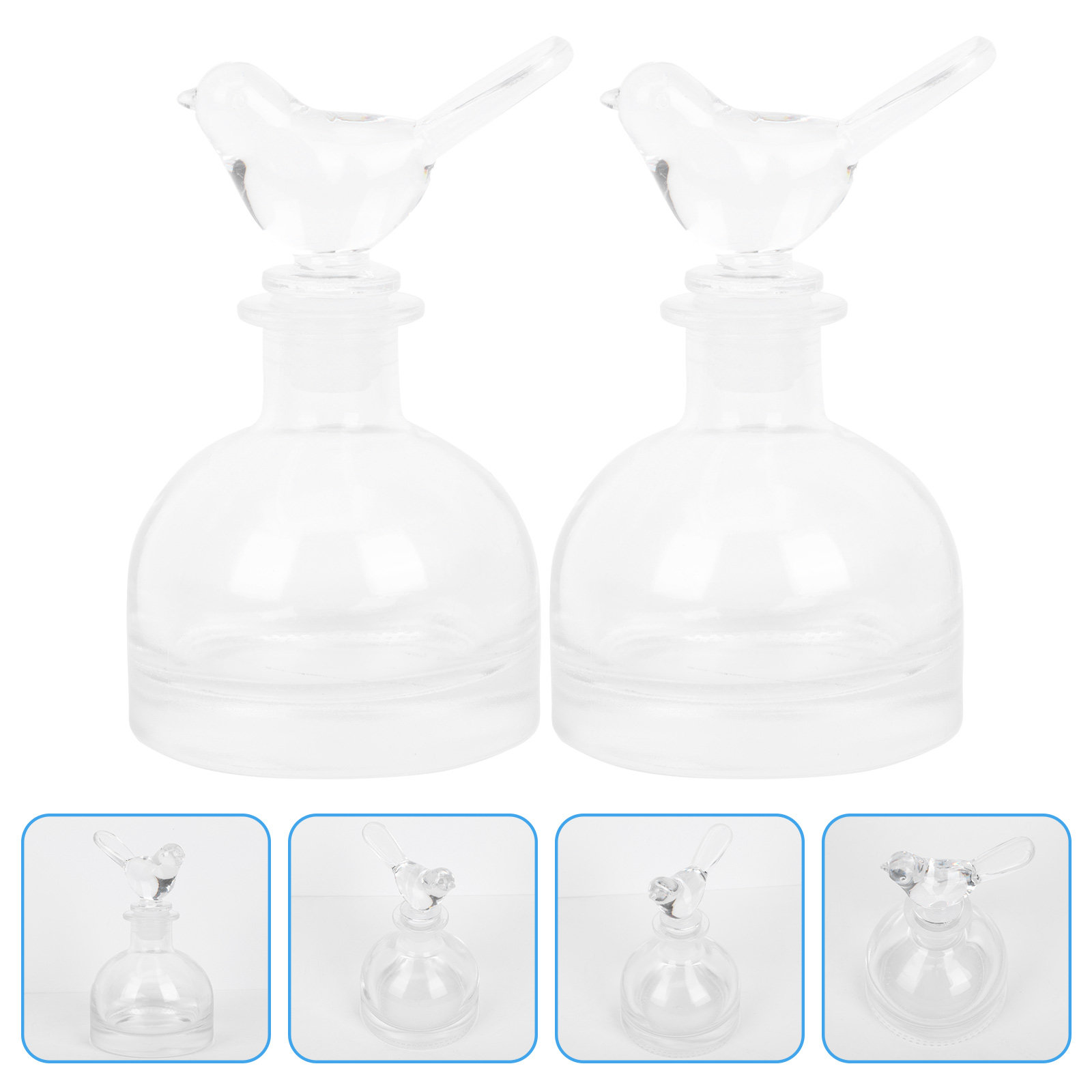 Home Fragrance Us - 2 szt. Szklane butelki na perfumy,