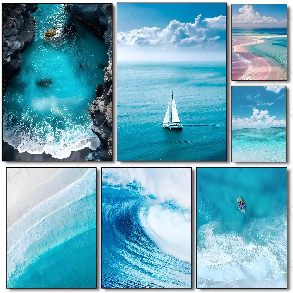 Home Fragrance Ocean Breeze - Plakat Plaża Ocean Fala Grafika Ścienna