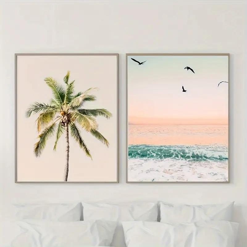 Home Fragrance Ocean Breeze - Tropikalny Pastelowy Plażowy Obraz na Płótnie