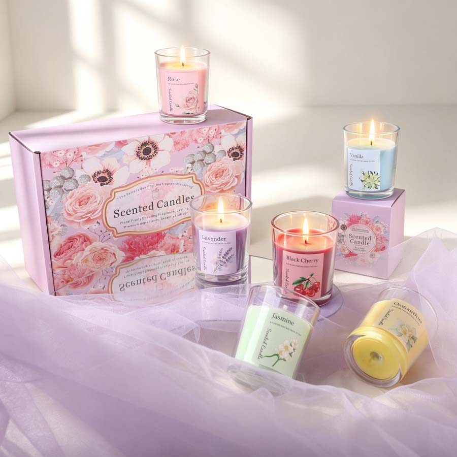 Home Fragrance Jar - Zestaw prezentowy z aromaterapeutycznymi świecami zapachowymi