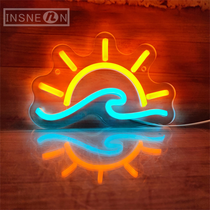 Wave Sunset Neon Sign LED Sun  – Home Fragrance Ocean Breeze recenzja i cena